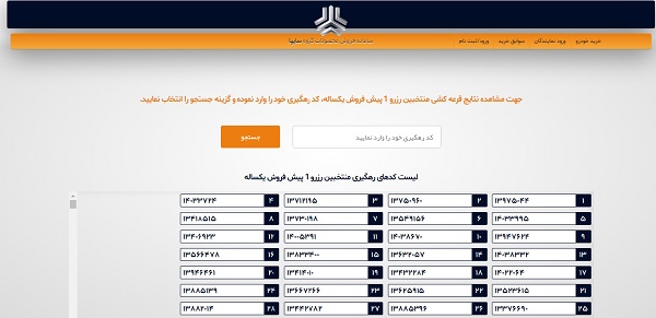 نتایج قرعه کشی سایپا saipa.iranecar.com/list