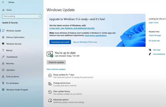 نحوه نصب از طریق Windows Update