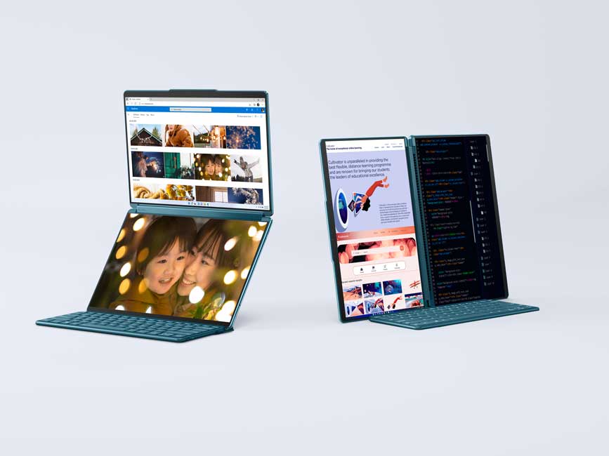 بررسی لپ تاپ جدید و جذاب Lenovo Yoga Book 9i 2023