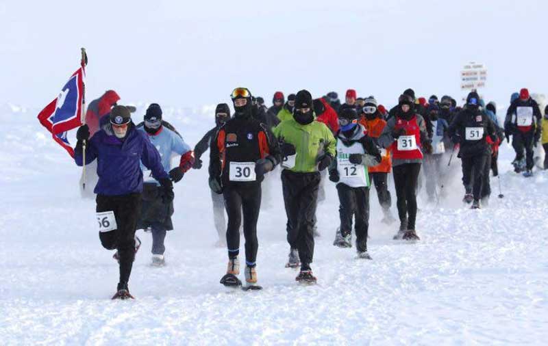 ماراتن سالانه در قطب شمال